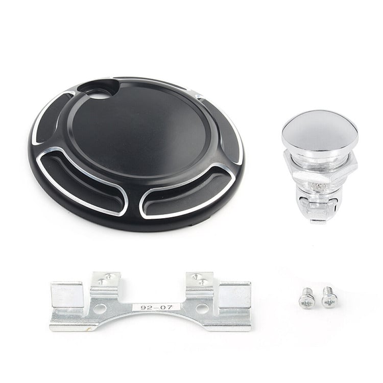 jh CNC алуминиева капачка за резервоар за Harley Touring Glide 2008-2016 с декоративен стикер