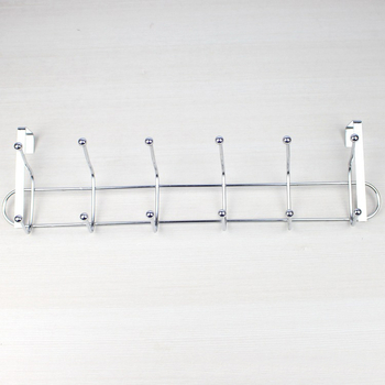 Vasból készült, hátul az ajtóhoz rögzíthető 6-soros kampó, szögek nélkül, alkalmas szekrények és ablakok felakasztására, modern minimalist stílus, max terhelés 10 kg