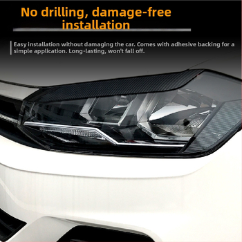 ABS predné očné obočie nálepky pre Volkswagen Polo Mk6 2019+, značka AMP-Z, prispôsobiteľný vonkajší vzhľad