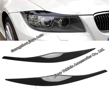 BMW 3. séria E90/E91 2005-2012 Predné svetlo obočie dekoratívna nálepka, ABS, karbonový vzor