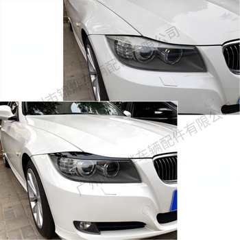 BMW 3. séria E90/E91 2005-2012 Predné svetlo obočie dekoratívna nálepka, ABS, karbonový vzor