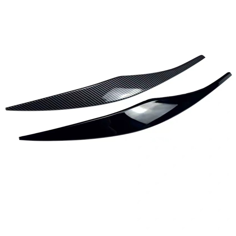 BMW Seria 3 E90/E91 2005-2012 Decor sprânceană pentru farul frontal, ABS, model fibră de carbon