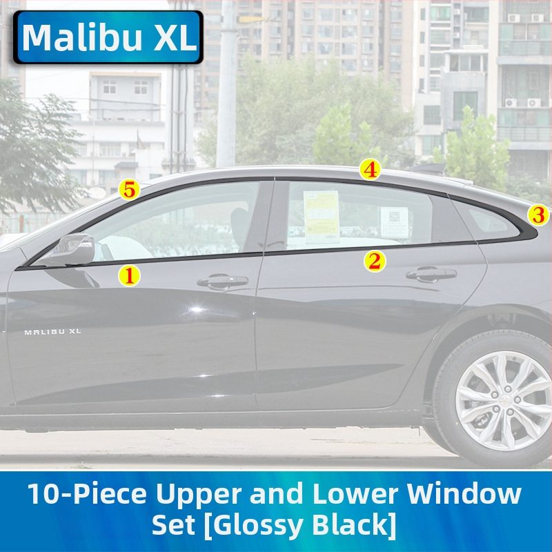Dekorácia okien automobilu s jasnými pruhmi pre Chevrolet Malibu XL, bez prispôsobenia