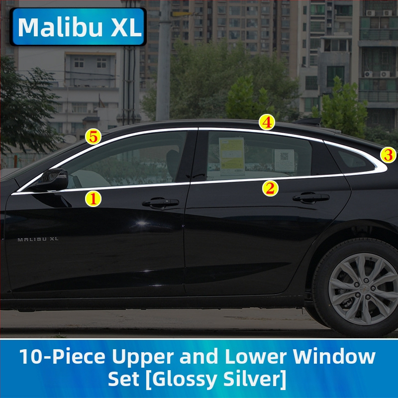 Dekorácia okien automobilu s jasnými pruhmi pre Chevrolet Malibu XL, bez prispôsobenia