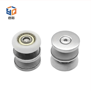 Set role ușă de duș din sticlă – oțel inoxidabil 304, model QY-007, sarcină 60 kg, stil modern minimalist