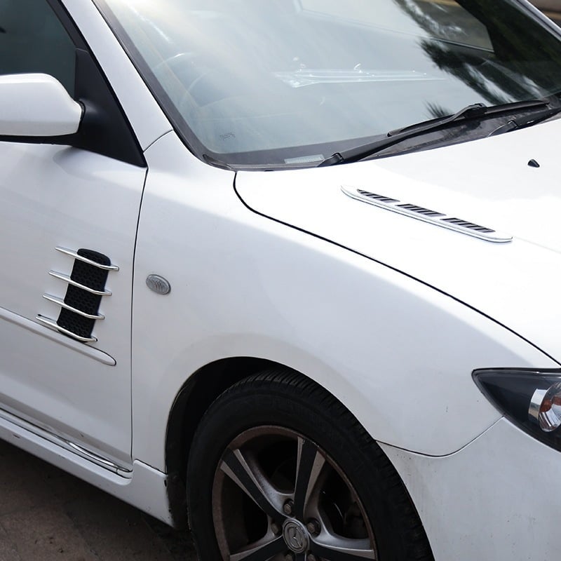 Dekorativna naljepnica za karoseriju automobila s dizajnom žraljih škrga za zračni otvor, 3D, ljepilo