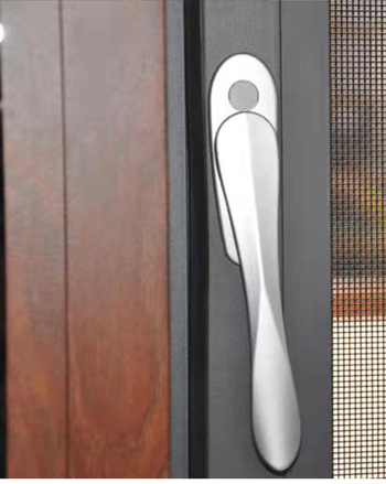 Mâner plat ascuns pentru ferestre cu plasă diamantată — aliaj de zinc, finisaj pulverizat, pentru uși și ferestre din aluminiu, stil modern și simplu, Ricky