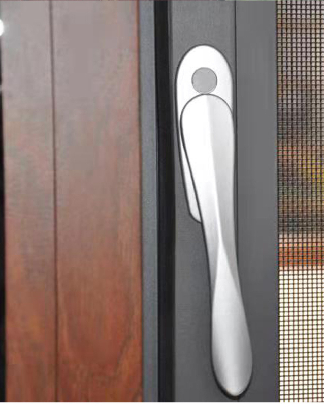 Mâner plat ascuns pentru ferestre cu plasă diamantată — aliaj de zinc, finisaj pulverizat, pentru uși și ferestre din aluminiu, stil modern și simplu, Ricky