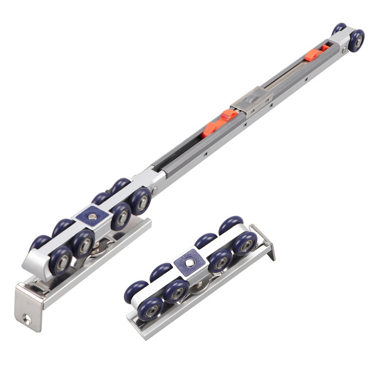 Двупосочен амортизиращ висящ лагер за плъзгащи врати – цинкова сплав; модел 4-27; натоварване 60–100 кг; за дървени врати; марка: SITAING