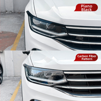 Predné obočie svetlá pre Volkswagen Tiguan MK2.5, ABS materiál, povrch karbónového vlákna, prispôsobiteľné