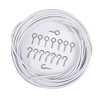Plastično obloženi zavjesni konopac, moderan minimalistički stil, duljine 1–10 m, s kukom