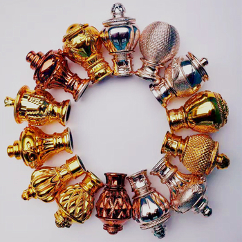 Alumíniumötvözetű római rúd függönyökhöz, modell 28#, díszes tartófej gyűrűvel, alkalmas minden függönytípushoz, márka Ruida Window Decoration