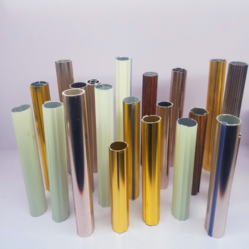 Alumíniumötvözetű római rúd függönyökhöz, modell 28#, díszes tartófej gyűrűvel, alkalmas minden függönytípushoz, márka Ruida Window Decoration