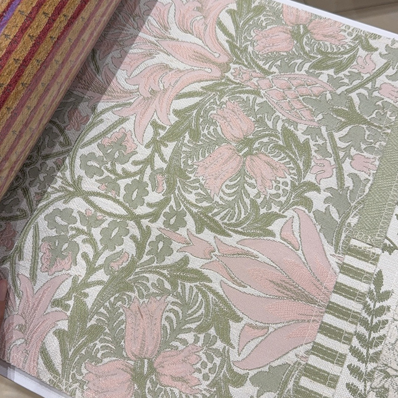 Jacquard zavjesna tkanina, floralni uzorak, poliester, francuski stil, zatamnjenje 71–90%