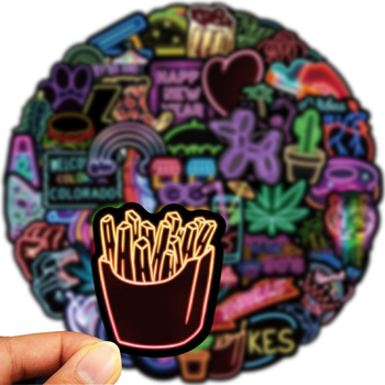 Graffiti naljepnica - Novi crtani neon stil; snažno prianjanje; pogodno za glatke površine poput bilježnica, gitara i prtljage.