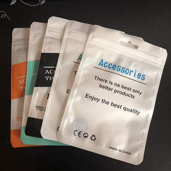 Mobiltelefon kiegészítők csomagoló taskája, univerzális, önzáró, matt átlátszó adatkábel zacskó, zárási hossz 3 cm, márka Shunyu