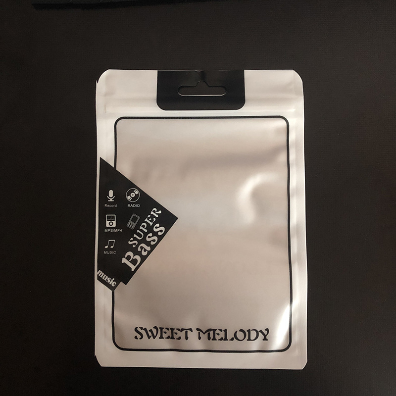 Mobiltelefon kiegészítők csomagoló taskája, univerzális, önzáró, matt átlátszó adatkábel zacskó, zárási hossz 3 cm, márka Shunyu