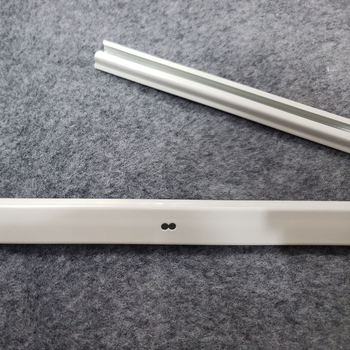 Izvlačna šina za zavjese, bijela, aluminijska legura, širina 22 mm, za montažu na strop ili sa strane, s nano kliznim vodilom
