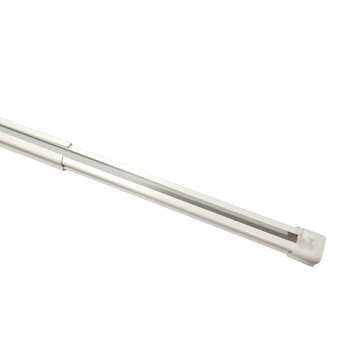 Izvlačna šina za zavjese, bijela, aluminijska legura, širina 22 mm, za montažu na strop ili sa strane, s nano kliznim vodilom