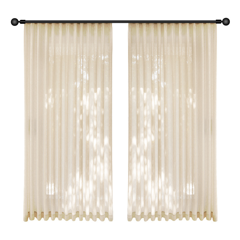 Draperie Jacquard din poliester pentru living și balcon, transparentă perforată, stil lux ușor, 100% poliester