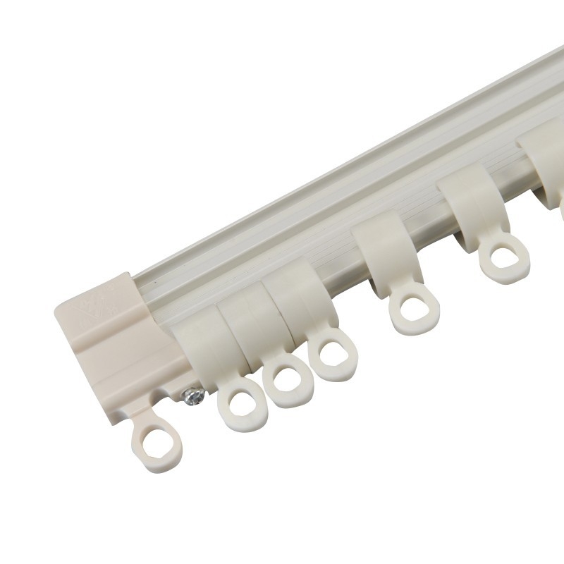 Deyu WL75-2 Șină pentru draperii din aliaj de aluminiu – Aliaj de aluminiu de înaltă rezistență, șină curbată în formă U și L, funcționare silențioasă, include capac, rotiță, suport și șurub