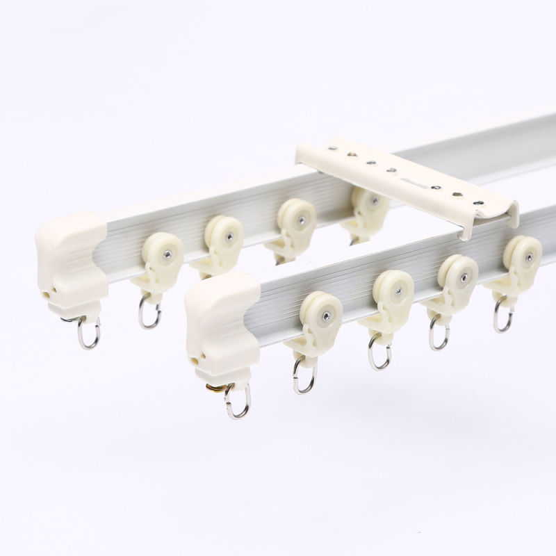 Model ZG8103; Tip serije: zakrivljene šine; Materijal: aluminijska legura; Dodatna oprema: 1 m set kolotka, 8 montažnih kodova, 2 brtve; Vrsta zavjese: viseća.