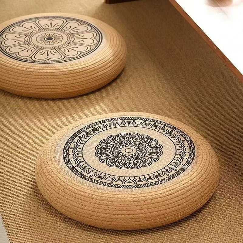 Izšivani jastuk za pod kut prozora – tatami stil, jastuk za križno sjedenje, pamuk nit