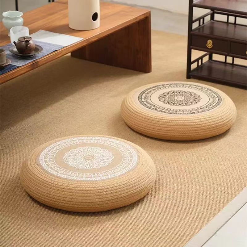 Izšivani jastuk za pod kut prozora – tatami stil, jastuk za križno sjedenje, pamuk nit