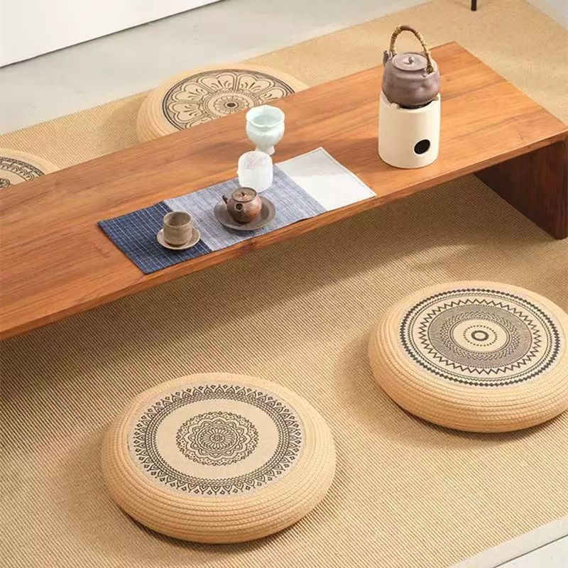 Izšivani jastuk za pod kut prozora – tatami stil, jastuk za križno sjedenje, pamuk nit