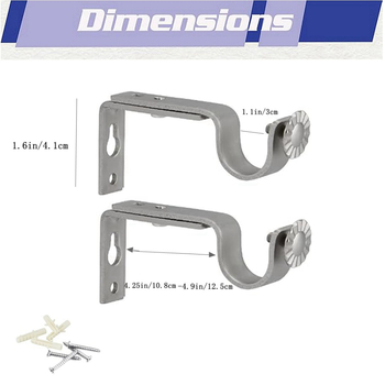 Телескопични монтажни скоби (Комплект от 2; Метал; Модерен минималистичен стил)