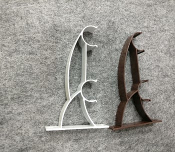 Suport pentru șină de draperii pentru bara romană – Pu dublu, din aliaj de aluminiu, pentru agățare, stil modern