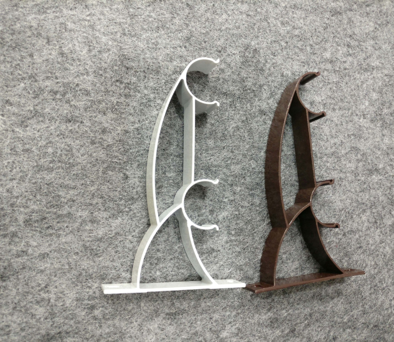 Suport pentru șină de draperii pentru bara romană – Pu dublu, din aliaj de aluminiu, pentru agățare, stil modern