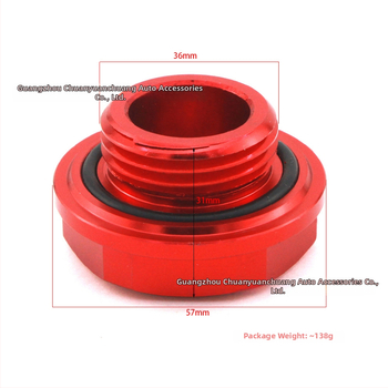 TR upravený olejový uzáver pre Toyota, hliníková zliatina, vysokoteplotná odolnosť, neprepúšťajúci uzáver palivovej nádrže