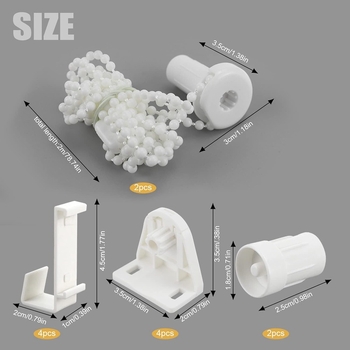 Univerzális fej rolókhoz, 12 darabos készlet, 17 mm, 2 m húzó gyöngyök, műanyag