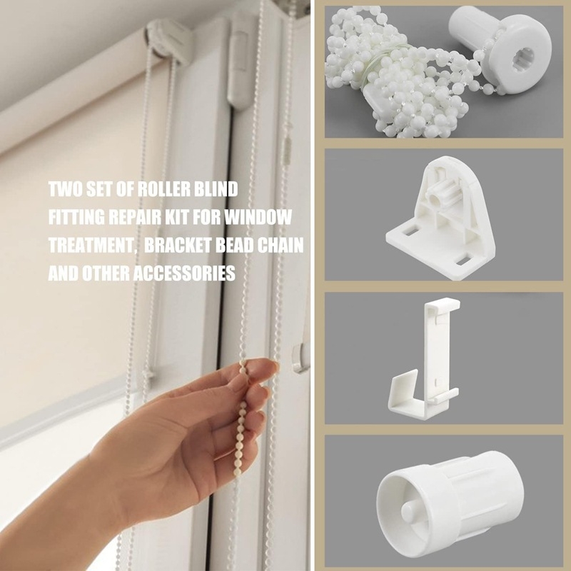 Univerzális fej rolókhoz, 12 darabos készlet, 17 mm, 2 m húzó gyöngyök, műanyag