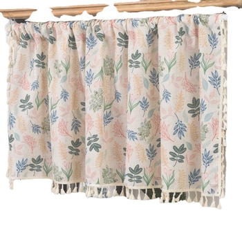 Cortine din poliester cu model floral, semi-umbrire 40-70%, pentru living și dormitor