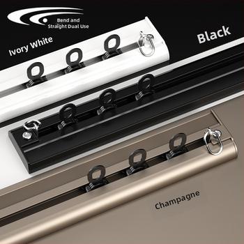 405 oblúková neviditeľná koľajnica na závesy — hliníková zliatina — model 405 — značka Curved Trails — moderný minimalistický štýl