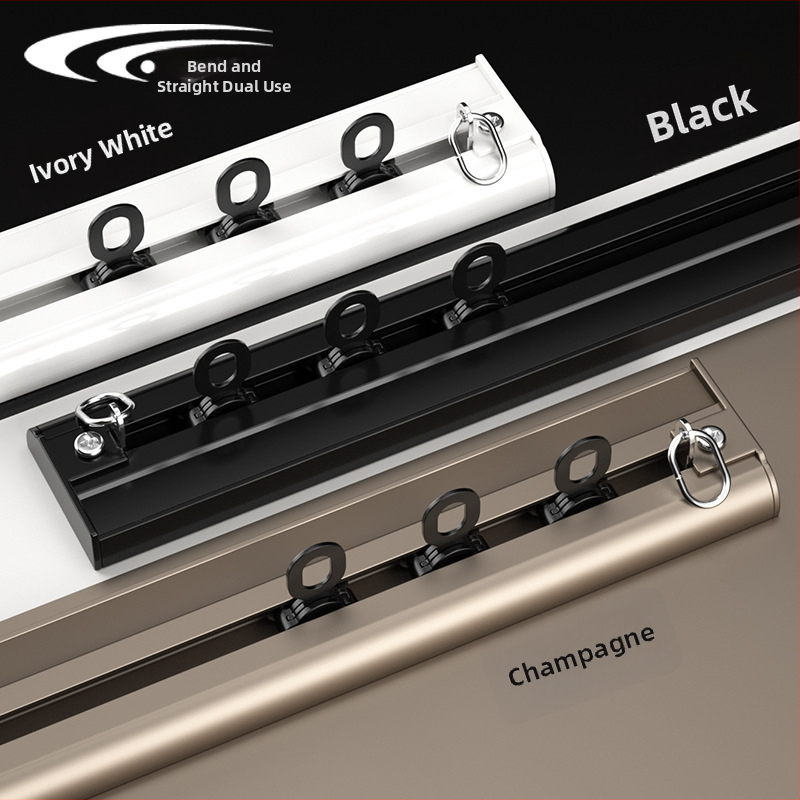 405 oblúková neviditeľná koľajnica na závesy — hliníková zliatina — model 405 — značka Curved Trails — moderný minimalistický štýl