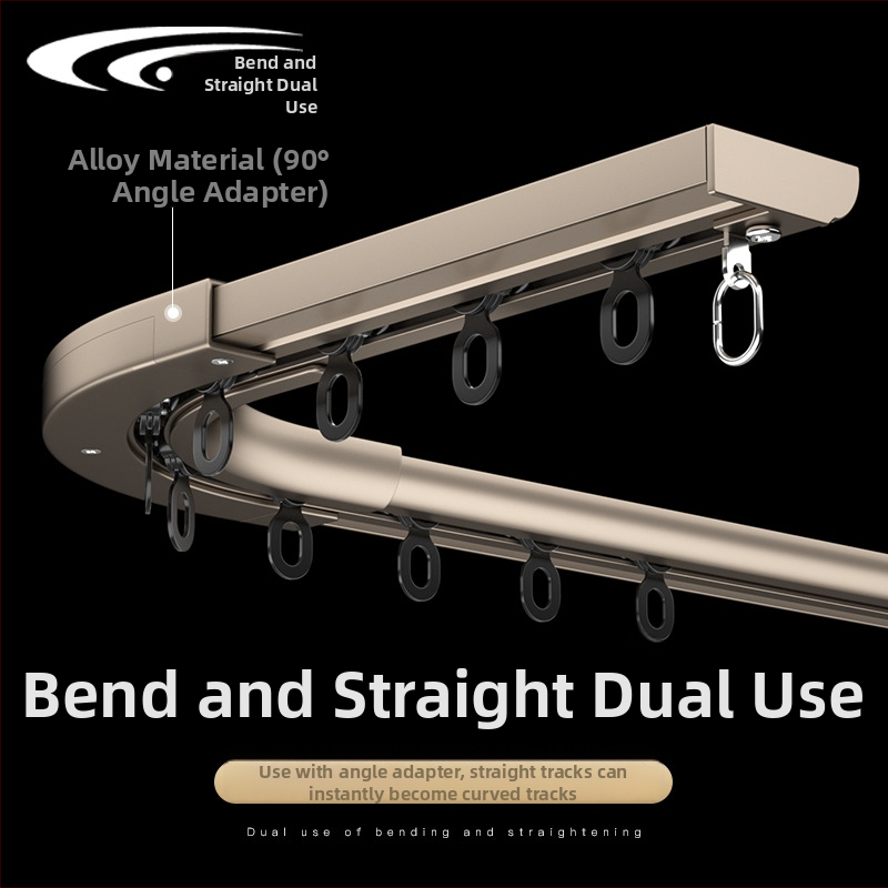 405 oblúková neviditeľná koľajnica na závesy — hliníková zliatina — model 405 — značka Curved Trails — moderný minimalistický štýl