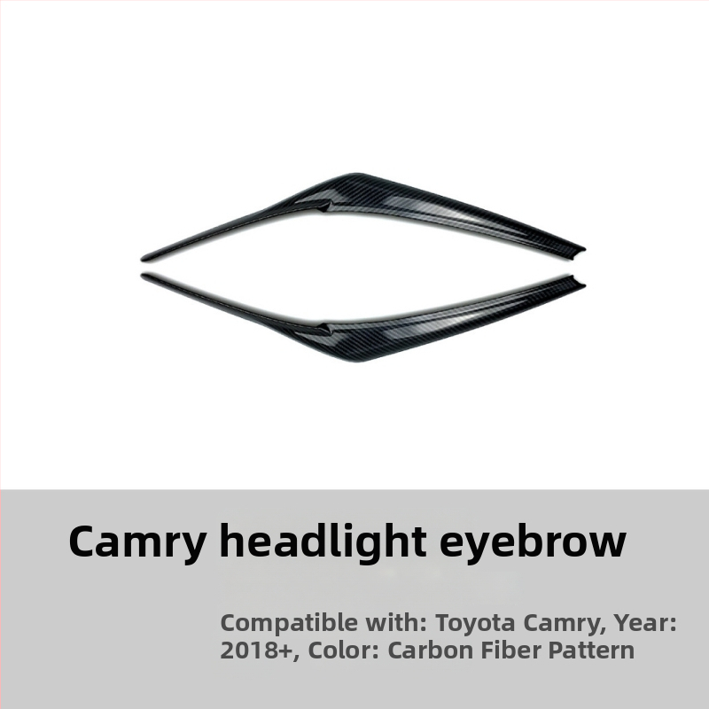 Dekoratív samolepky okolo svetlometov pre Toyota Camry 2018+; ABS materiál; prispôsobenie k dispozícii; AMP-Z