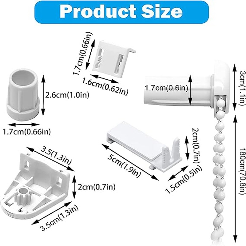 Univerzális húzófej készlet rolókhoz, 16 darab, műanyag, Hai Yiming, minden függönytípushoz, modern egyszerű stílus