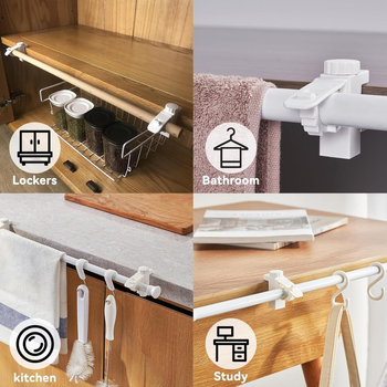 2 db függönyrúd klipsz – műanyag, KM modell, a függönyök felakasztásához