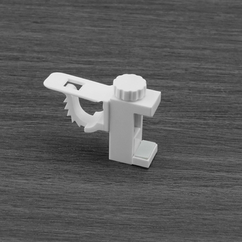 2 db függönyrúd klipsz – műanyag, KM modell, a függönyök felakasztásához