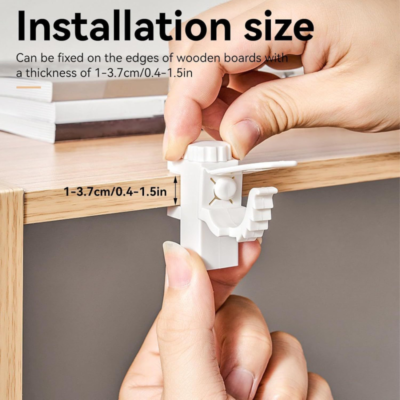 2 db függönyrúd klipsz – műanyag, KM modell, a függönyök felakasztásához