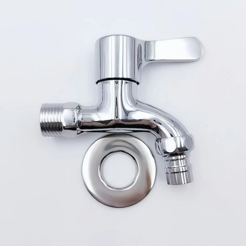 Ugradni vodovodni faucet za perilicu rublja, model brzog otvaranja, tijelo od cinkove zlitine, keramički disk ventila, ulaz/izlaz 20 mm, miješajući ventil