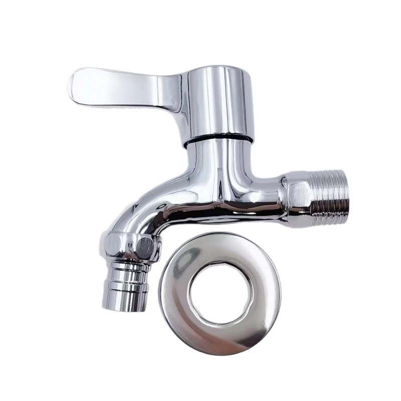 Ugradni vodovodni faucet za perilicu rublja, model brzog otvaranja, tijelo od cinkove zlitine, keramički disk ventila, ulaz/izlaz 20 mm, miješajući ventil