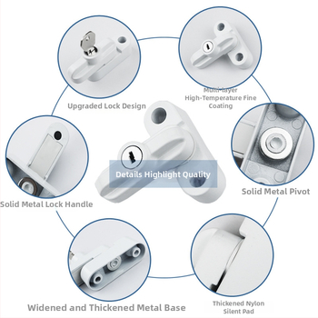 Crescent zámok pre dvere a okná – plastový ochranný zámok pre dvere a okná, model Door and Window Protection Lock, moderný jednoduchý štýl