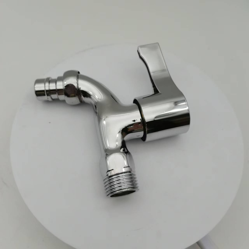 Robinet pentru mașină de spălat, montaj pe perete, nucleu ceramic al ventilului, intrare/ieșire 15 mm, aliaj de zinc