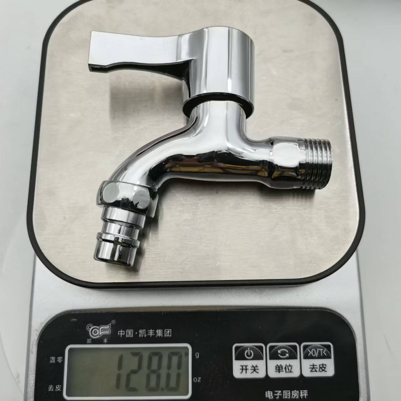 Robinet pentru mașină de spălat, montaj pe perete, nucleu ceramic al ventilului, intrare/ieșire 15 mm, aliaj de zinc