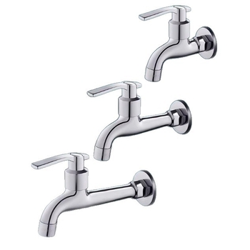 Slavina za servisnu drez, kromirana, djelomično bakrena, spiralno otvaranje, keramički disk ventil, spoj s jednim priključkom